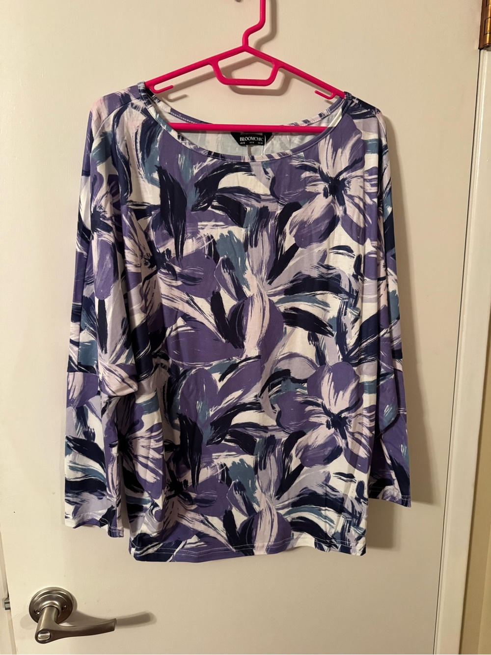 Bloomchic Purple Floral Long-Sleeve Women’s Top